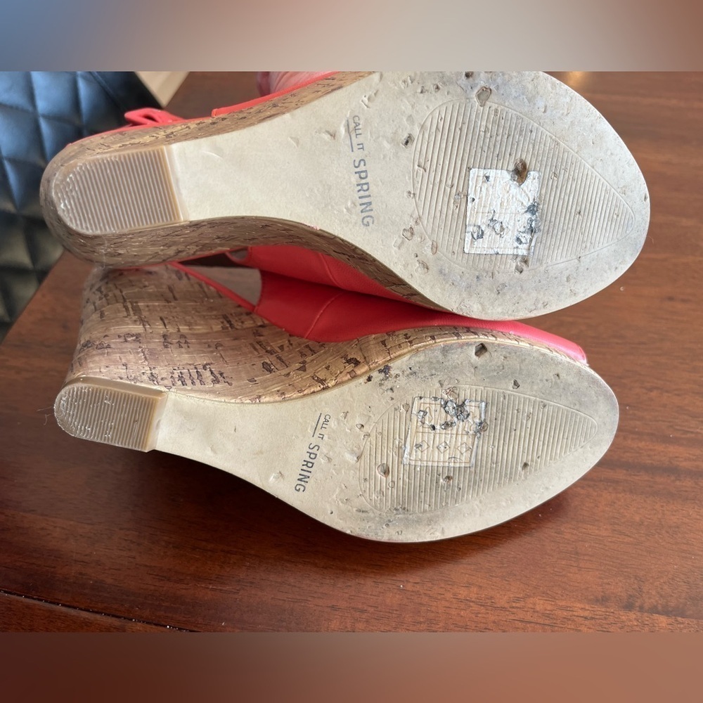 Pink Peep-Toe Slingback Heels size 7 - Picture 4 of 7